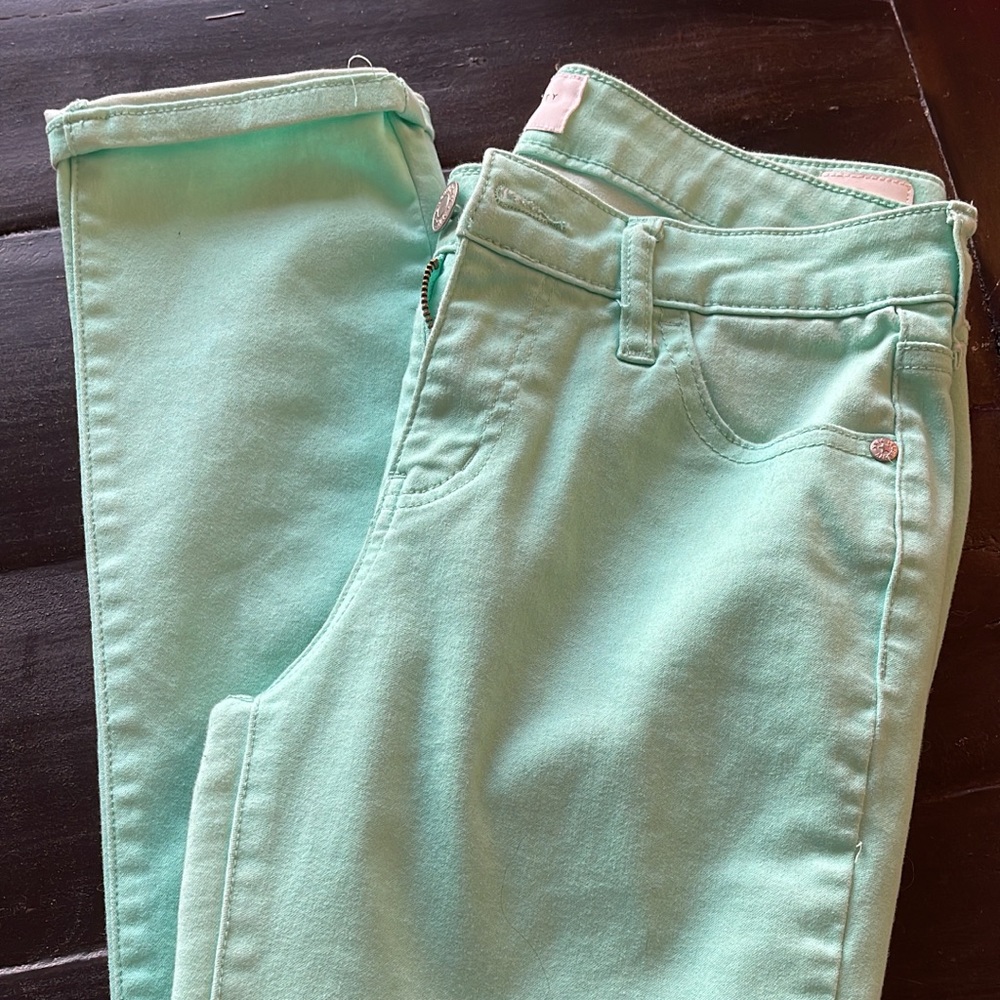 Sea Green Skinny Jeans